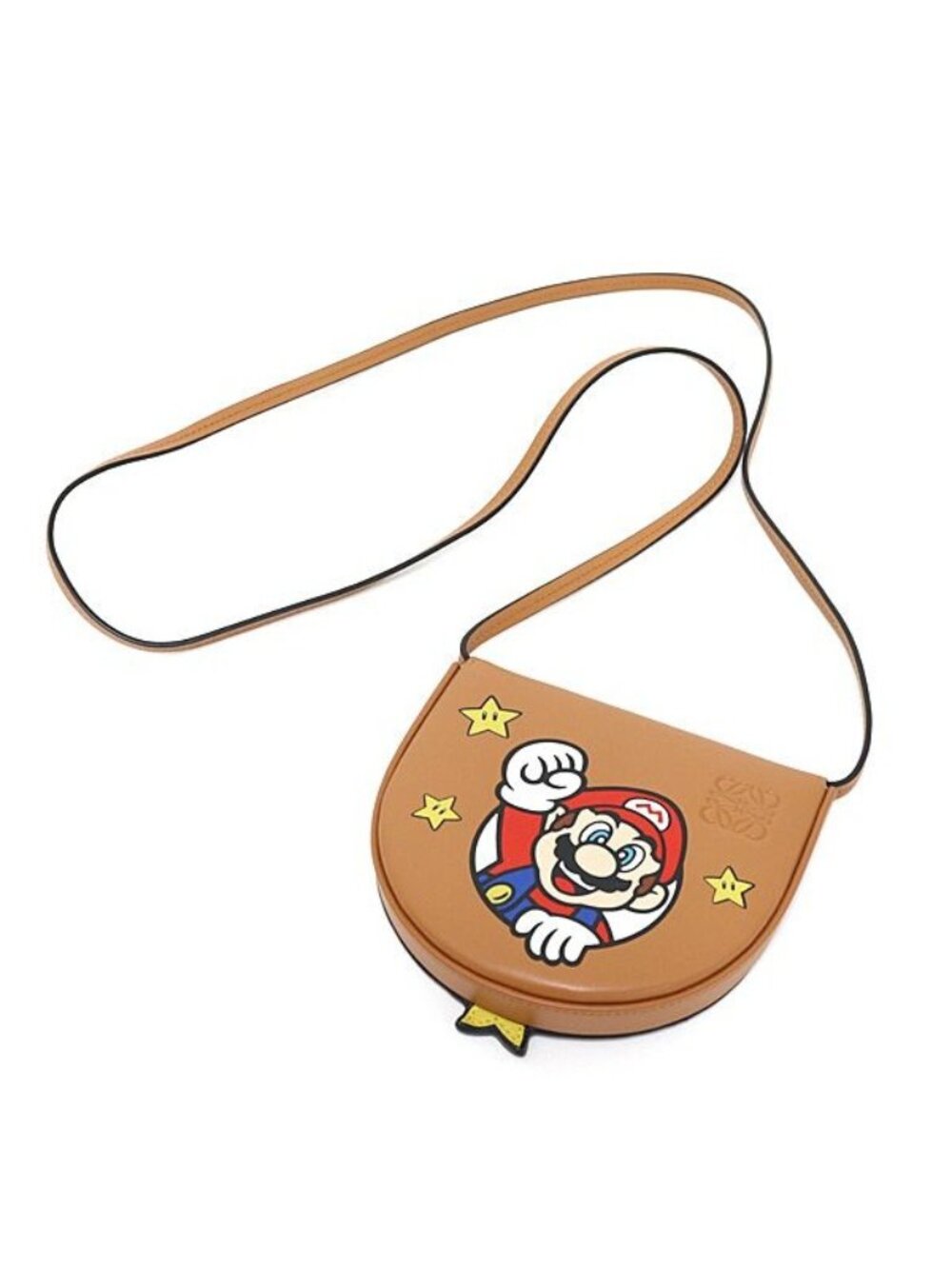 Loewe x Super Mario Heel Pouch Small Calfskin Brown Mini Shoulder Bag